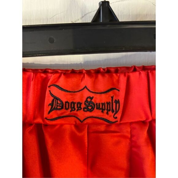 Dog Supply red faux silk pajamas set men’s medium rn#167813 Snoop Lounge - Picture 13 of 16